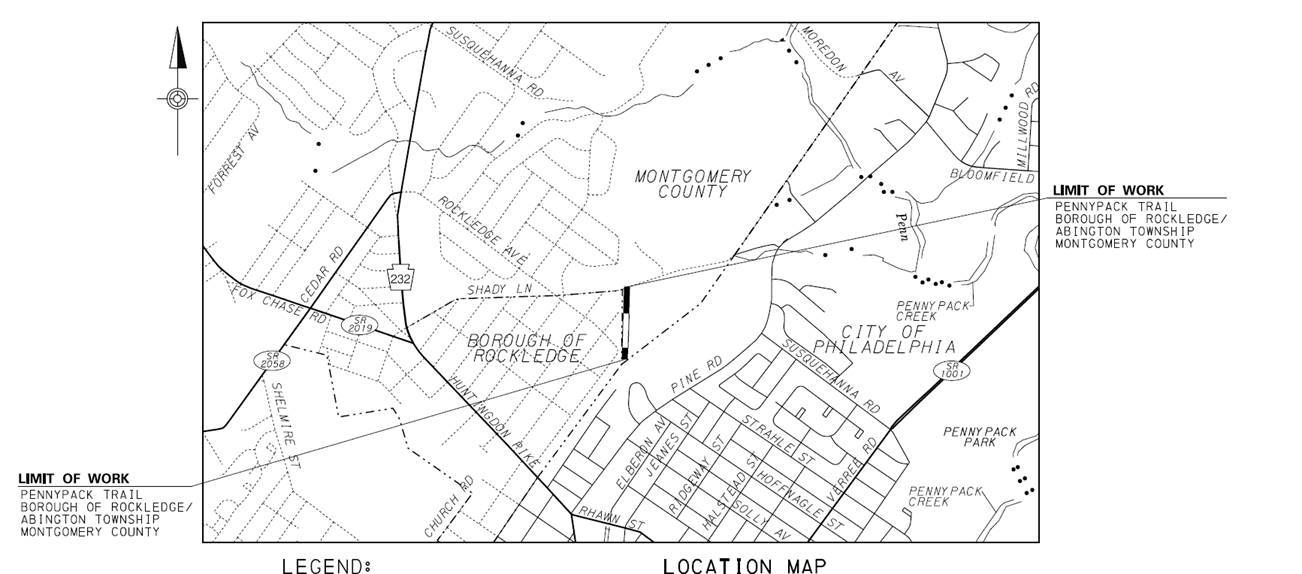 Map Fox Chase Trail Extension