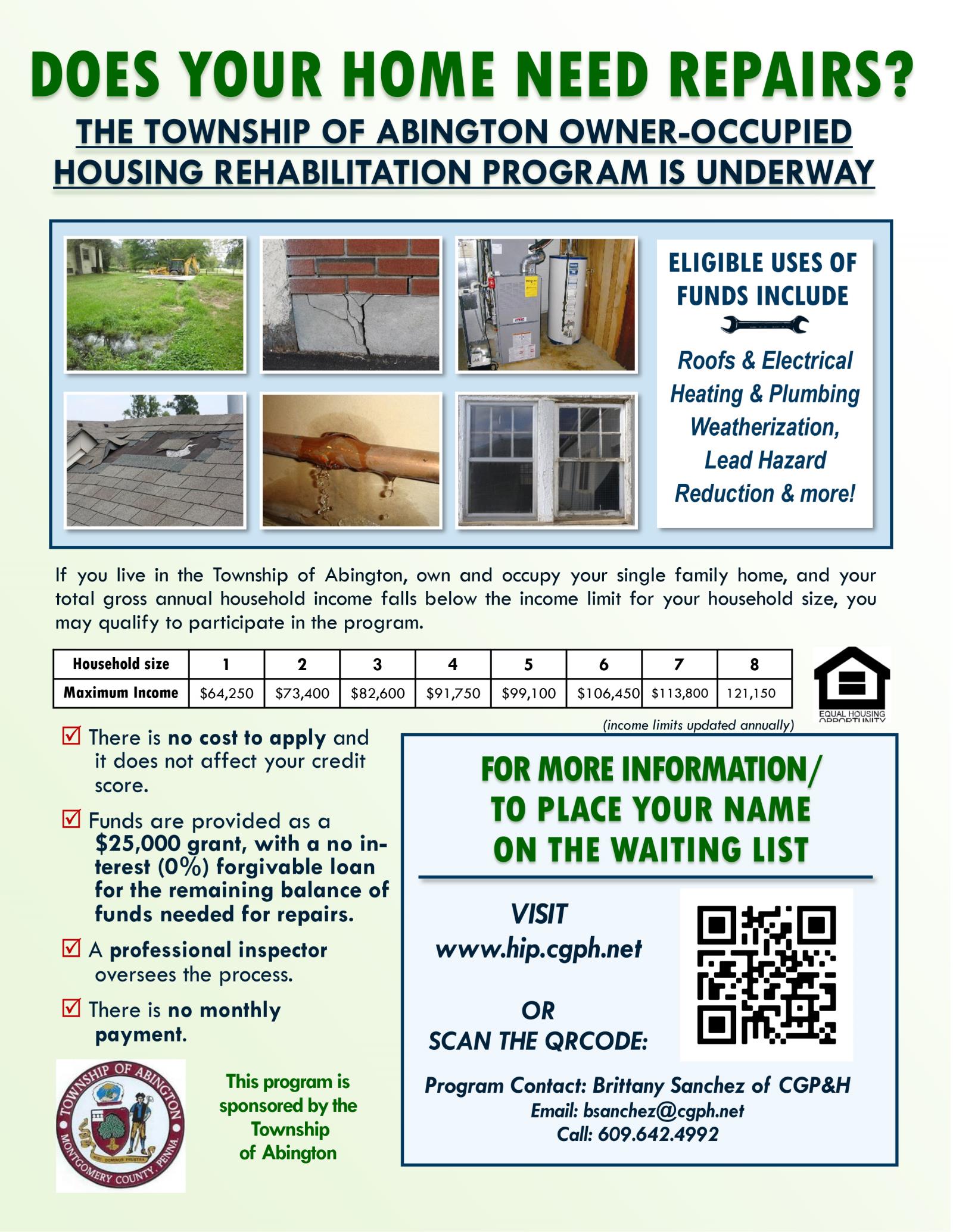 Owner Occupied Housing Rehabilitation Program Flyer