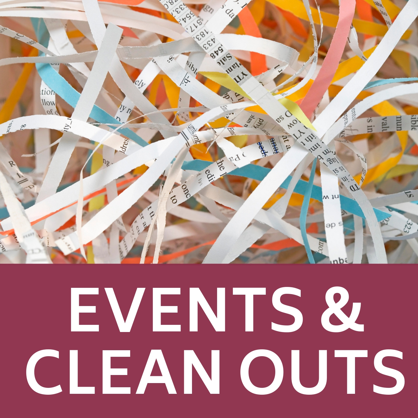 Events and Clean Outs Icon that links to a webpage with information about Township events and clean out weeks