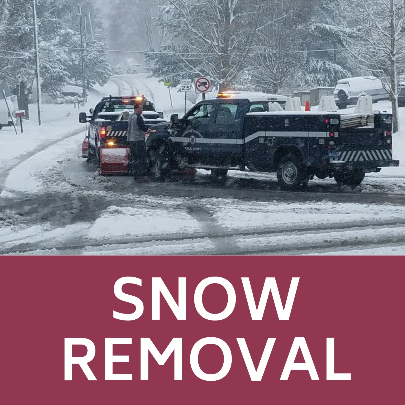 Snow Removal Icon that links to webpage with snow removal information