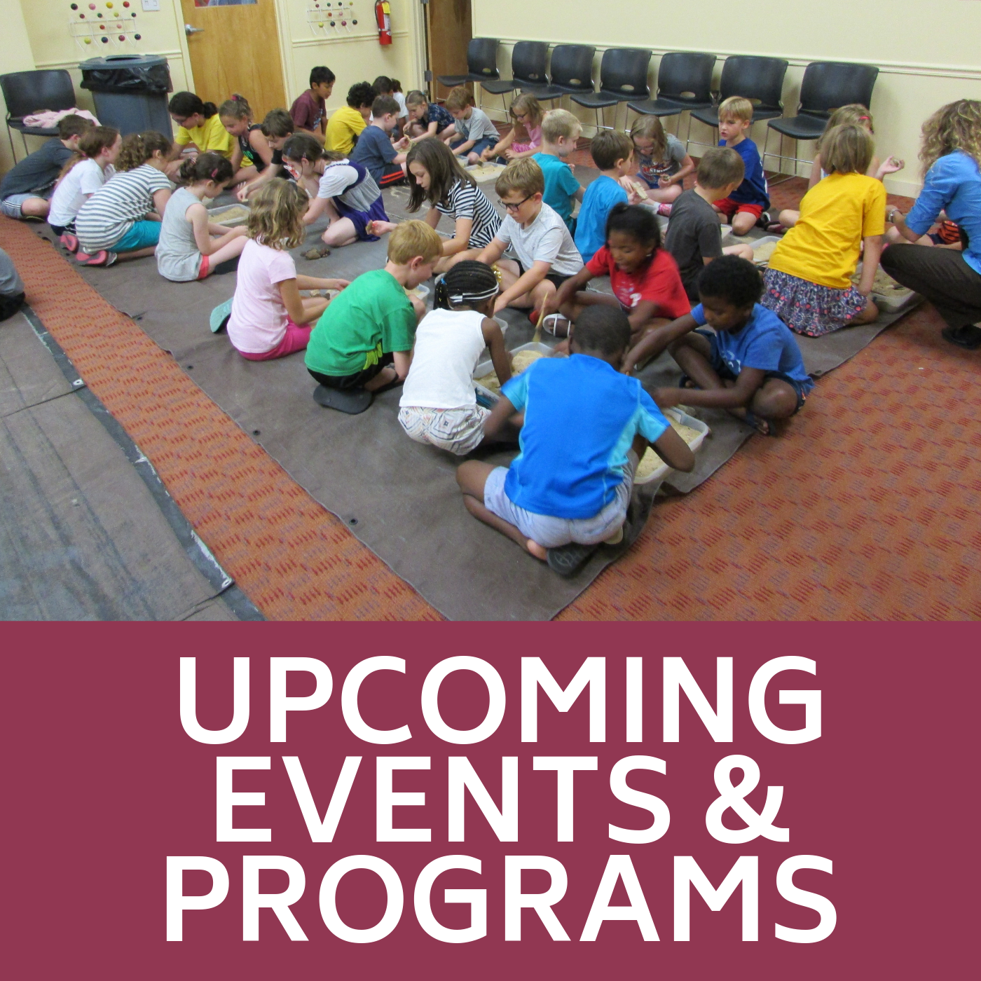 Upcoming Events and Programs Icon that links to the Library website