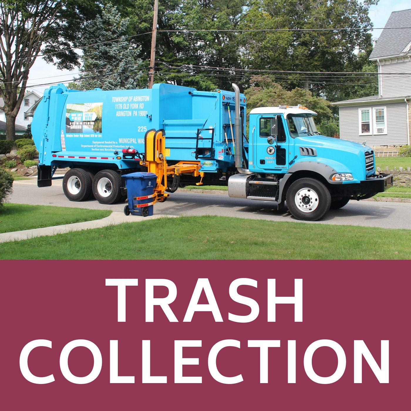 trash collection icon that links to trash collection webpage