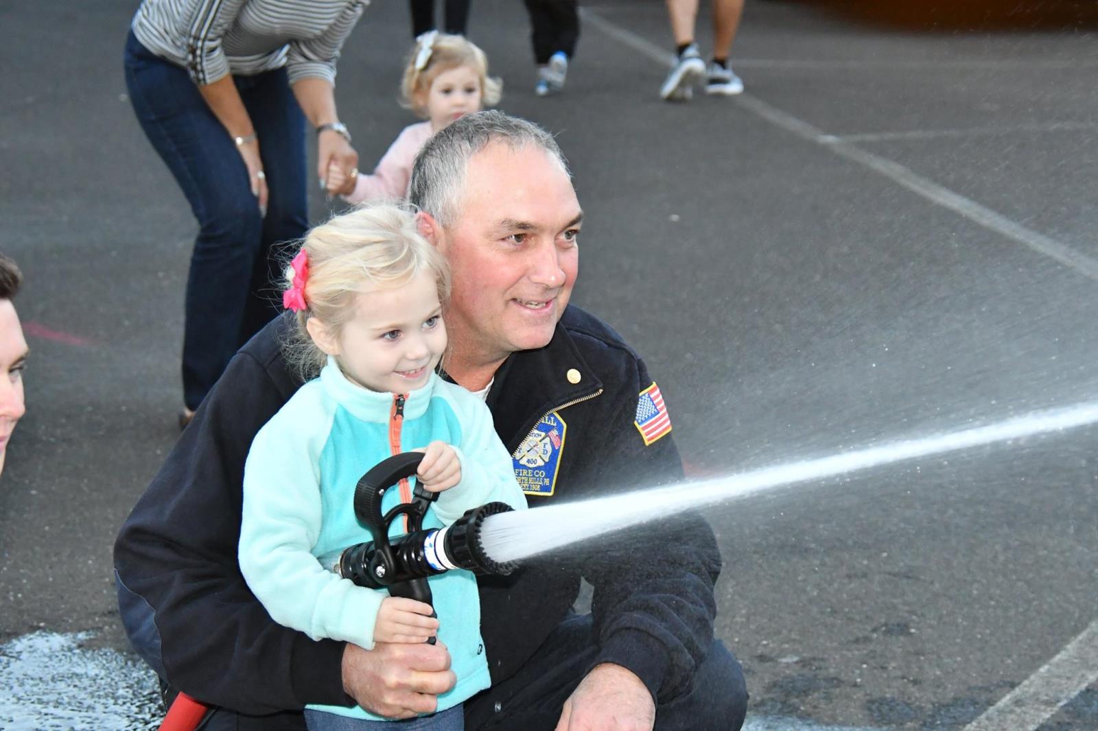 Fire Open Houses Child Spraying Hose