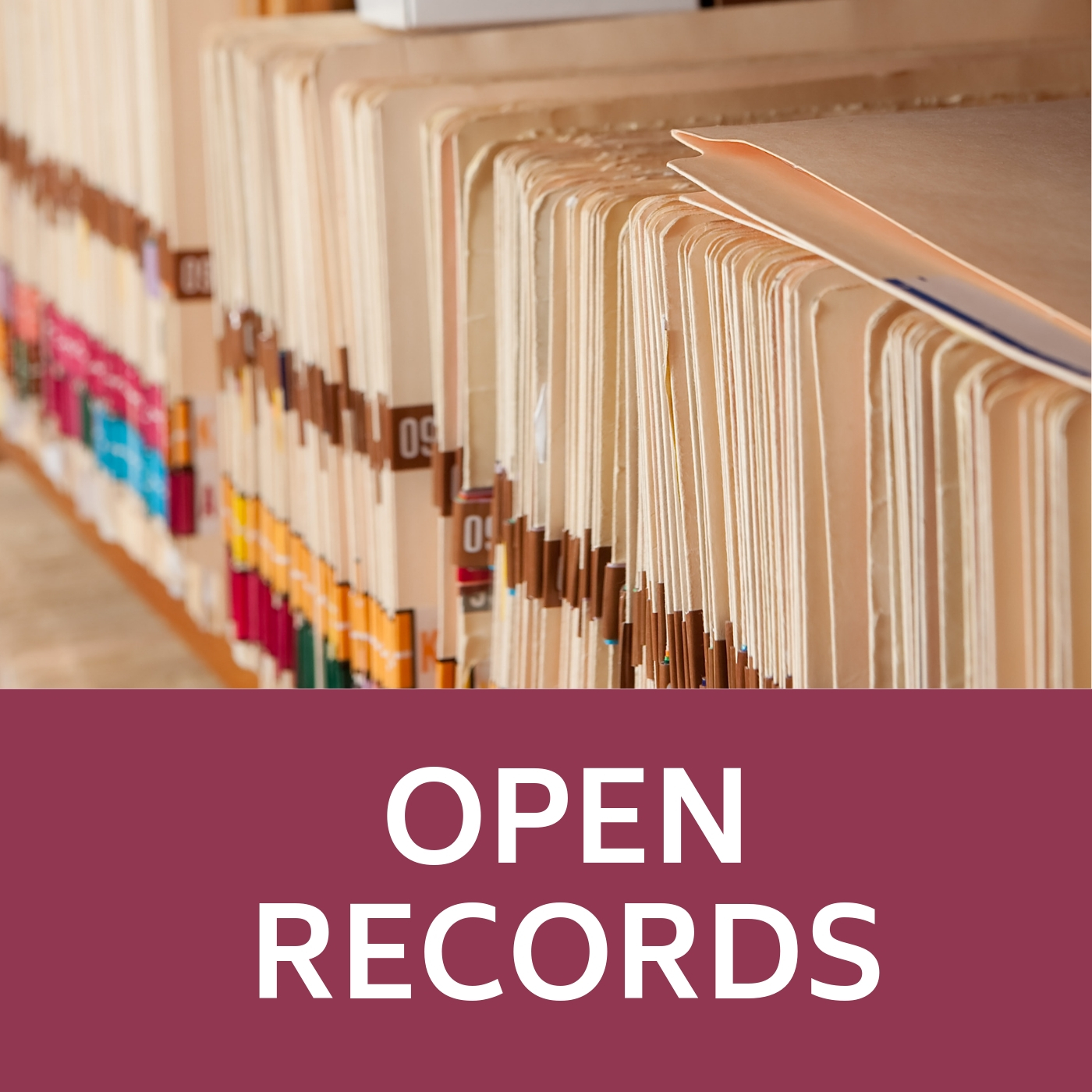 Open Records Symbol of folders that links to the open records webpage 