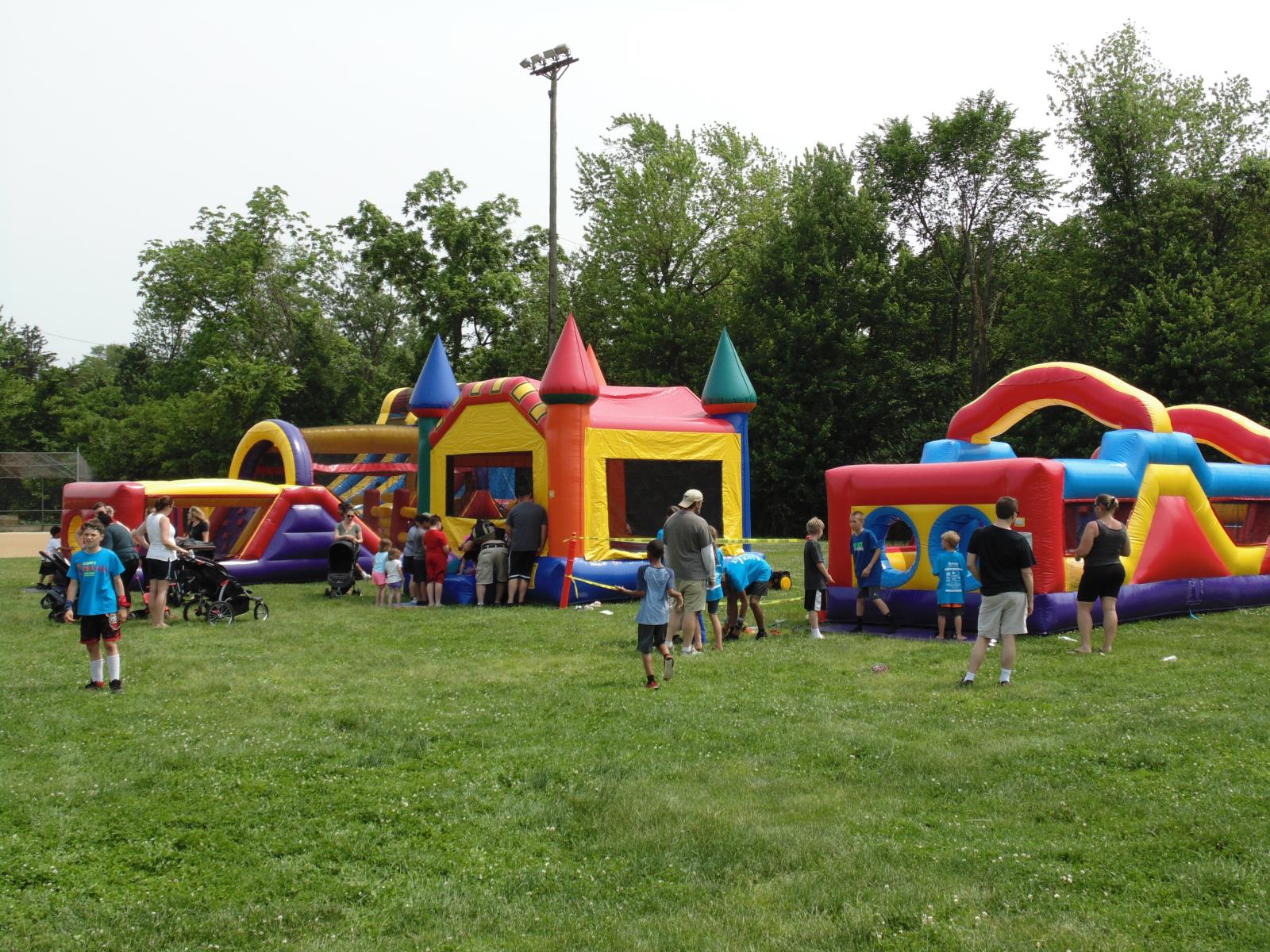 Roslyn Community Day picture of bounce houses