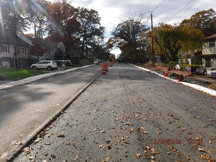 New asphalt pavement on Tyson Ave.