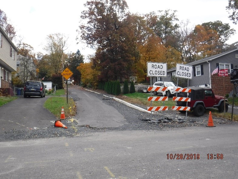 New concrete curb on Bruce Ave.