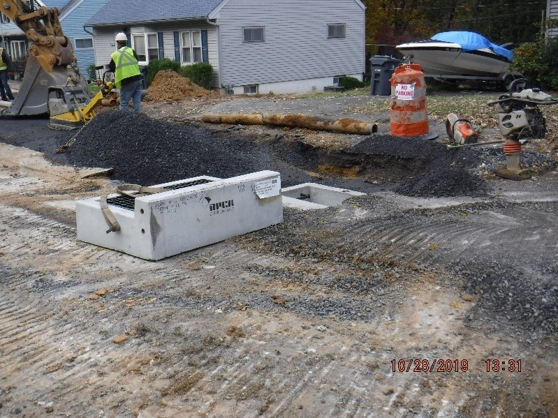 New drainage construction on Tyson Ave.