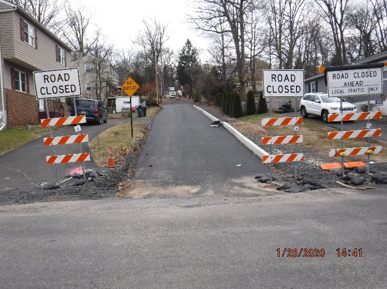 Ongoing reconstruction of Bruce Avenue looking south from Tyson Avenue