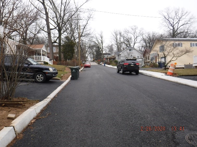 Ongoing reconstruction of Edgecomb Avenue looking towards Edge Hill Road