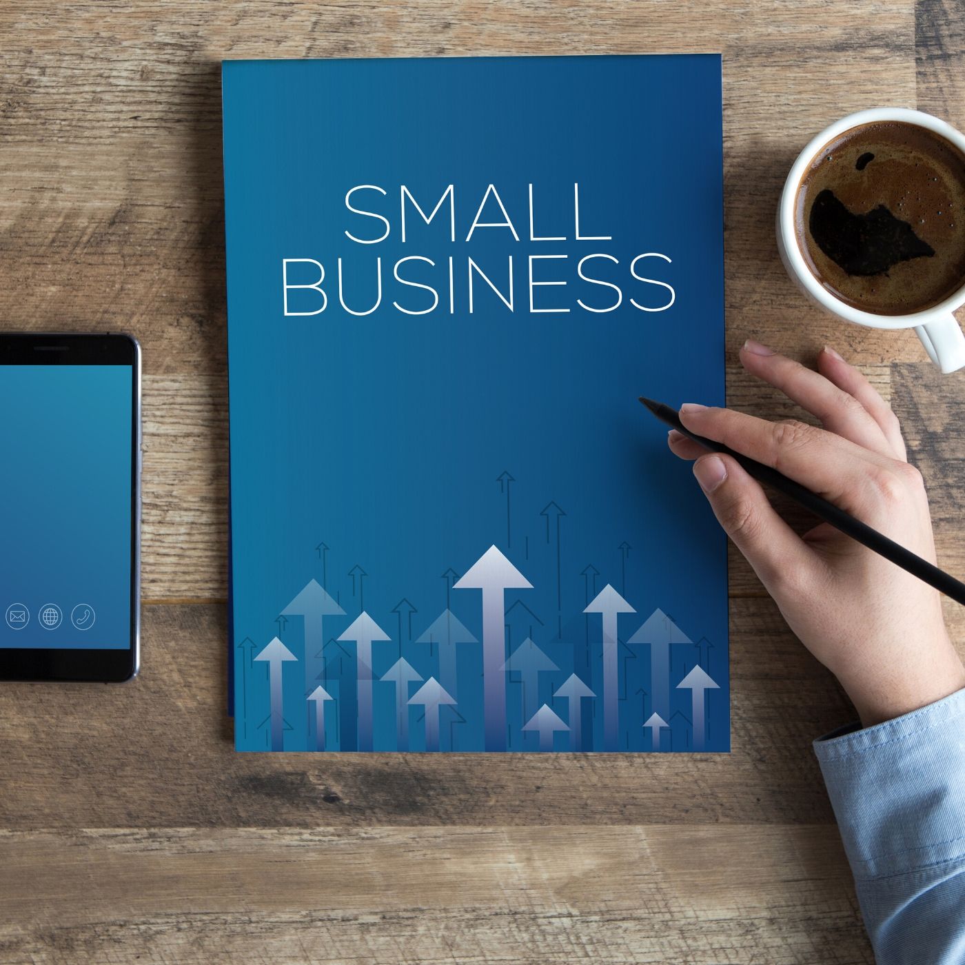 Image of folder that says small business