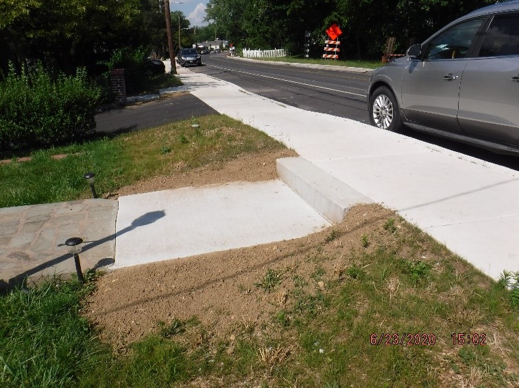 New walkway and step installation on Tyson Avenue