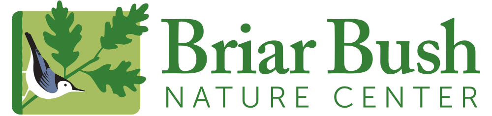 Briar Bush Nature Center logo with bird and leaves