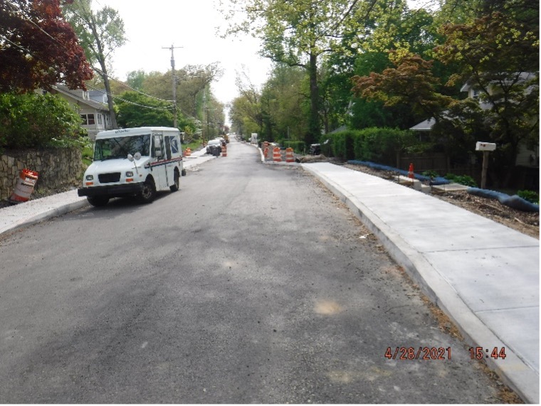 paving curb sidewalk edge hill road