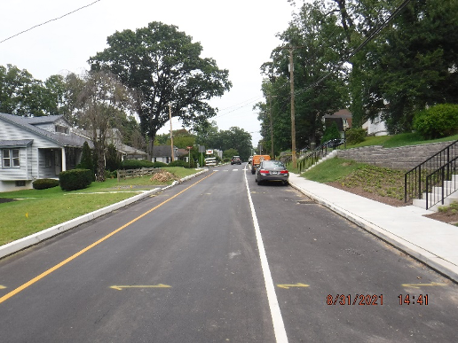 Edge Hill Road Looking East Towards Custer Ave