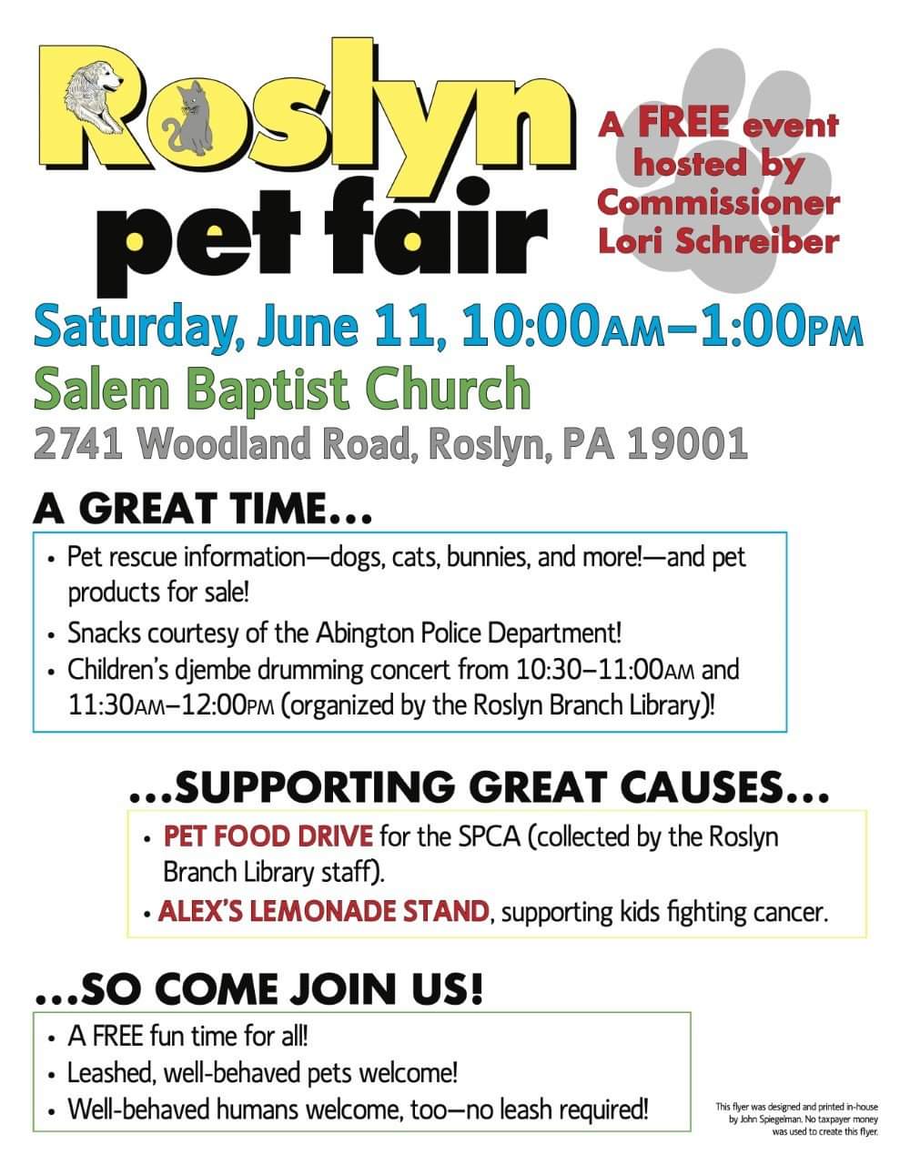 2022 Roslyn Pet Fair Flyer