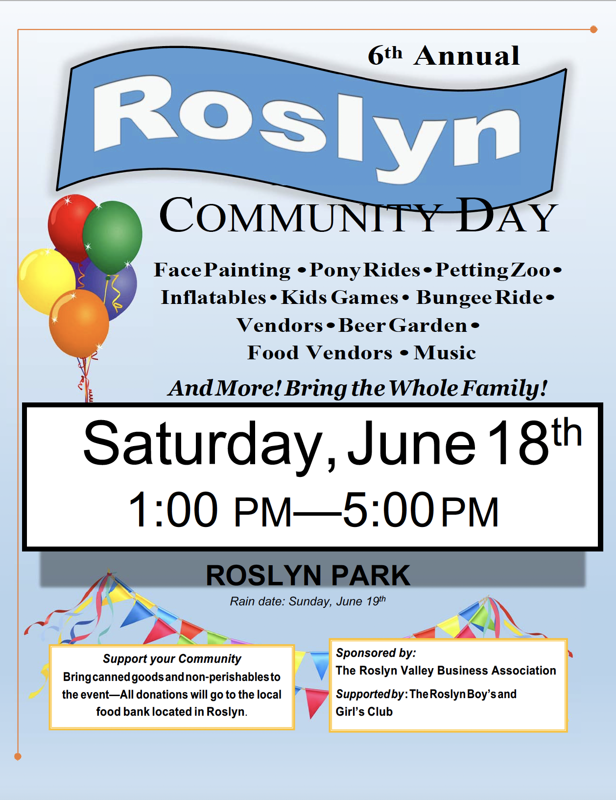 2022 Roslyn Community Day Flyer