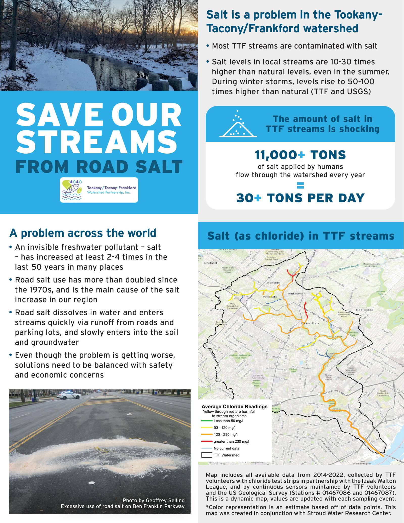 Save our streams from road salt flyer page 1